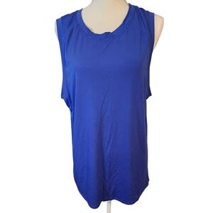 𝅺Fabletics open back sleeveless blue top‎